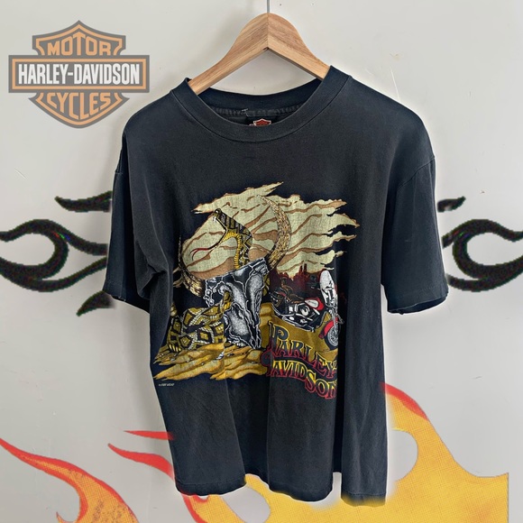 Harley-Davidson Tops - RARE ✨ 1970s Harley Davidson shirt Vintage snake